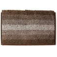 thumbnail image 6 of FUDAKUNA Fluffy Chenille Bathroom Rugs Anti-slip Absorbent Gradient Brown Stripes 19.6" x 31.5" Rectangular Bath Mat Machine Washable, 6 of 6