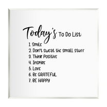 Stupell Industries Uplifting To Do List Life Happiness Casual Typography Graphic Art Unframed Art Print Wall Art, Design by Yvonne Coleman Burney