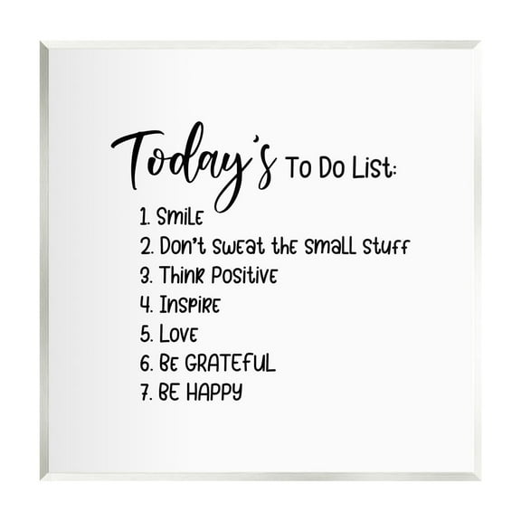 Stupell Industries Uplifting To Do List Life Happiness Casual Typography Graphic Art Unframed Art Print Wall Art, Design by Yvonne Coleman Burney