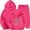 Hot Pink, variant on Tiijoy Toddler Girls Lined Tracksuit Letter Print Hoodie Joggers Set, Sizes 2-3
