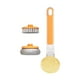 thumbnail image 5 of Cepillo de mango largo, cepillo para, 3 cabezales de repuesto, limpieza antiarañazos Naranja, 5 of 8