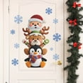 thumbnail image 2 of KOYPTL 2 Sheets Christmas Window Clings Cute Cartoon Santa Snowman Christmas Stickers Removable Winter Window Stickers Decals for Holiday Party Supplies Christmas Decorations for Home Decor, 2 of 6