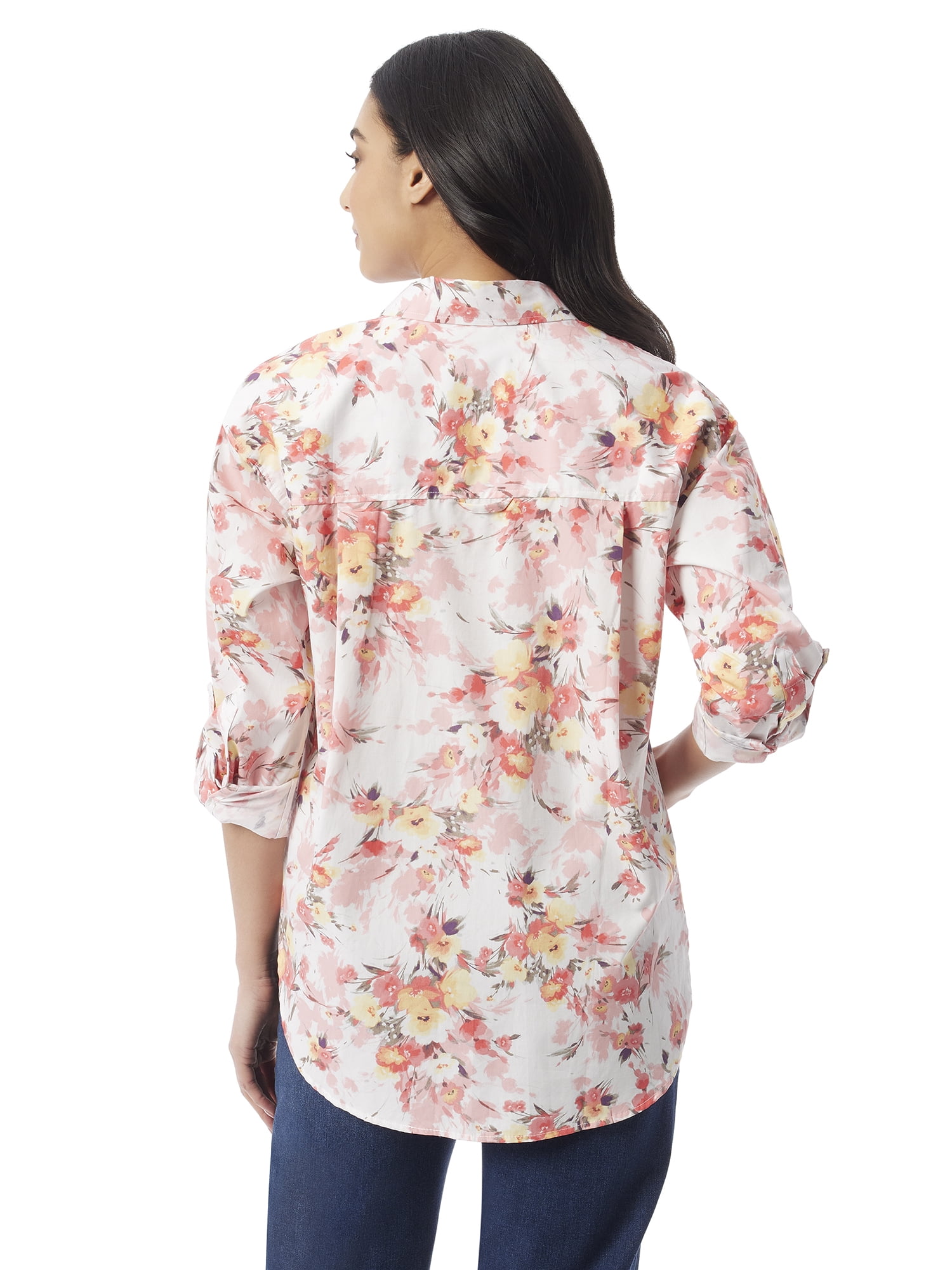 Gloria Vanderbilt Swan Series Women's Amanda Oversized Shirt, Sizes S-XXXL