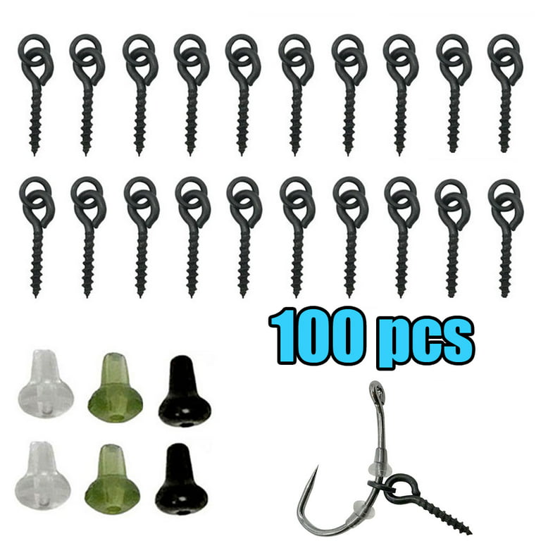 Cheers.US 100Pcs Carp Rig Ring Stops with Boilie Bait Screw Fishing  Accessories Kit Anti-Tangle Sleeves Hook Stops Beads Screws Rigs Carp  Fishing Equipment Tackle Tool 