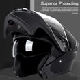 thumbnail image 4 of Casco integral de motocicleta, casco de carreras callejero abatible cálido de invierno con visera doble, cómodo y, 4 of 8
