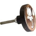 thumbnail image 5 of Set Of Six Lotus Flower MOP Wooden Knobs by Perilla Home, 5 of 11