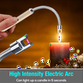 thumbnail image 5 of Electric Lighter - USB Rechargeable Candle Lighters, Long Grill Lighter with Flexible Neck, Windproof Flameless Plasma Lighter, Arc Lighter for Camping, Cigarettes and Stove, Gold, 5 of 11