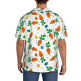 thumbnail image 3 of Fotbe Cute Carrot Camisa Estampada de Manga Corta para Hombre, Casual de Verano, Estilo Playero, Sin Arrugas-Medium, 3 of 5