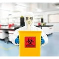 thumbnail image 6 of Biohazard Warning Label, 6" x 6", Pack of 12 Labels, Coated Paper, Red-Orange Universal Biohazard Symbol Sticker, Self-Adhesive, 6 of 7