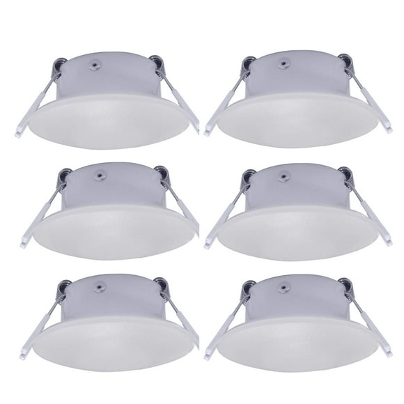 Facon Lumière LED RV 3 Pouces, DLFST3-008, Lumière de Plafond LED Encastrée en Aluminium Complet, Lumière Intérieure 12V pour RV Véhicule Récréatif Caravane Remorque Bateau (Lot de 6)