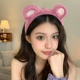 thumbnail image 4 of Eoperou Hair Hoop Non-slip Ultra Soft Cosplay Headdress Plush Bear Ears Plush Headband Hair Accessories, 4 of 7