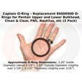 thumbnail image 2 of Captain O-Ring  Replacement 86006900 / 2-331-RPM O-Rings for Pentair Upper and Lower Bulkhead, Clean & Clear, FNS, Nautilus, etc 3 Pack, 2 of 7