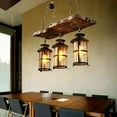 thumbnail image 4 of Anqidi 3 Heads Rustic Wood Hanging Chandelier Industrial Ceiling Light Farmhouse Pendant Lamp Fixture 110V, 4 of 12