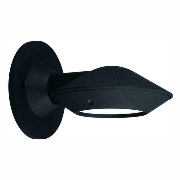 Strata Collection 1-Light 5.5 in. Outdoor Black LED Wall Lantern Sconce