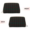 Gaeub Buffalo Plaid Dark Green Printed Travel Cosmetic Bag,Makeup Bag