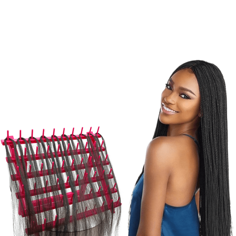 Adjustable Braiding Hair Rack 160 Pegs, Double-Sided Standing Hair Holder  for Braiding Hair, Adjustable Height Braid Rack with Wheels, Hair Separator Stand  Hair Extension Holder for Stylists 