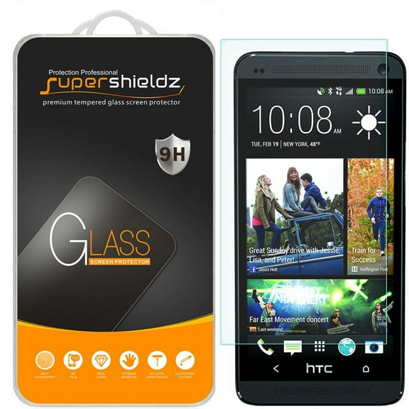 [1-Pack] Supershieldz for HTC One M7 Tempered Glass Screen Protector, Anti-Scratch, Anti-Fingerprint, Bubble Free