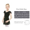 thumbnail image 3 of Stelle Girls' Ballet Skirt Chiffon Wrap Dance Skirt,Tie up Sheer Dance Skate Over Scarf for Leotards Half Dress,Black, 3 of 4