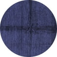 thumbnail image 1 of Ahgly Company Machine Washable Indoor Round Abstract Blue Modern Area Rugs, 3' Round, 1 of 4