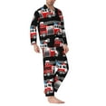 thumbnail image 3 of Kll Fire And Rescue Truck Sleepwear Mens Flannel Pajamas,Long Cotton Pj Set, 3 of 9