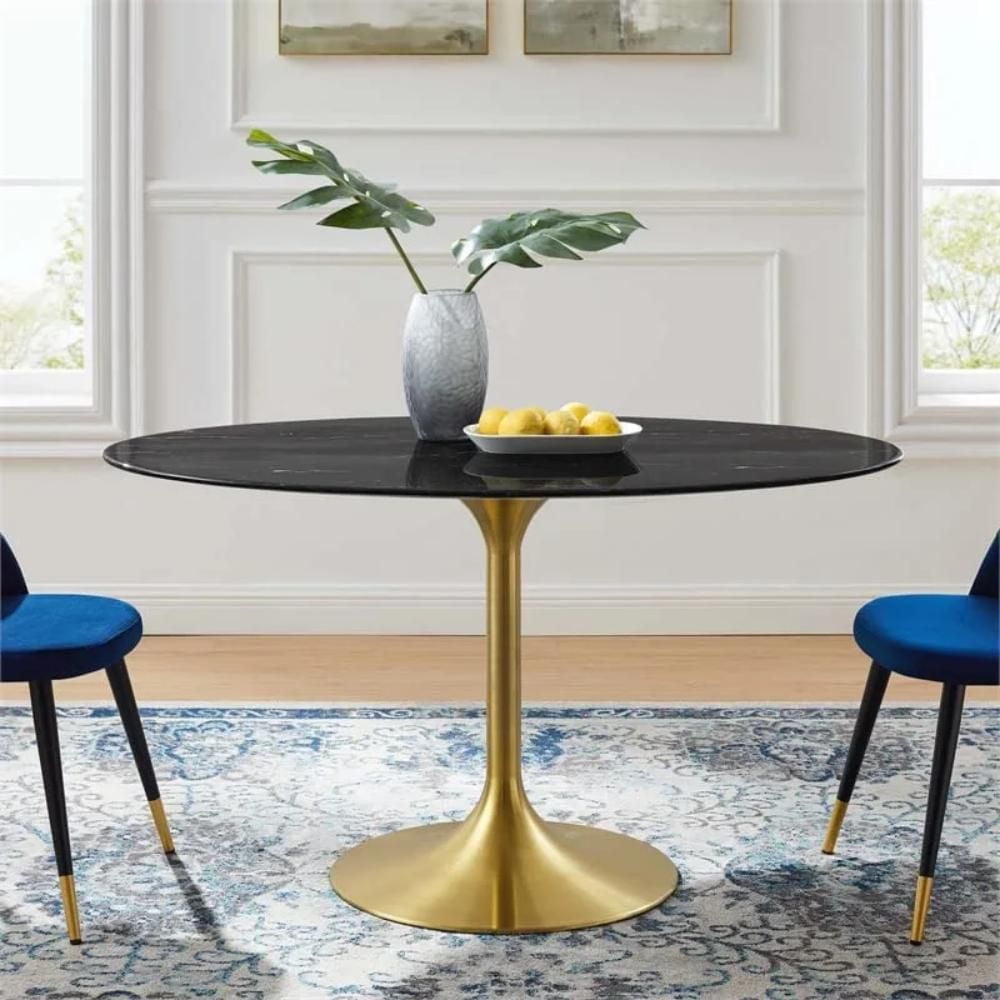 ABSTRA URBAN DINING TABLE , High quality dining table with golden leg .<br>Overall: 28.75"H x 35.5"W x 35.5"D