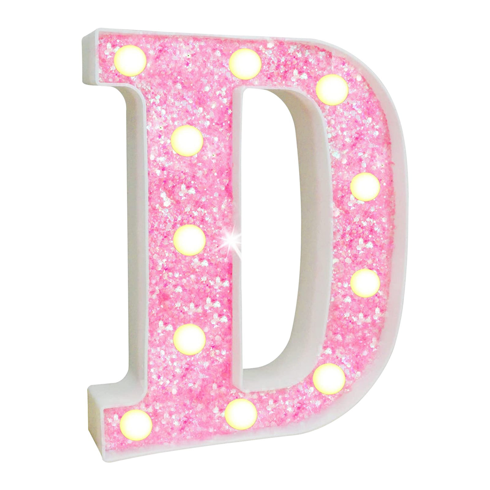 Pink Glitter Letter D | Sticker