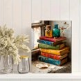 thumbnail image 2 of Vintage Old Book Windowsill Watercolor Canvas Print, Farmhouse Home Library Room Wall Decor Art, 2 of 8