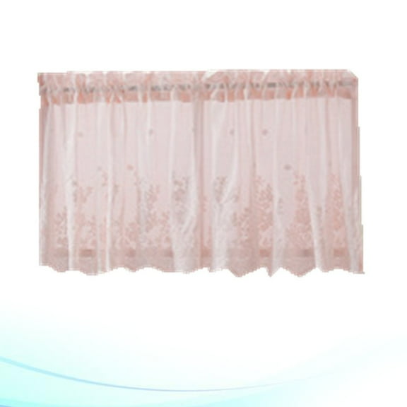 HOOWIFFY flower lace curtains Short Curtain Polyester Ventilated for Homeowners Children Room 1Set