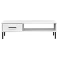 thumbnail image 2 of vidaXL Coffee Table with Metal Legs White Solid Wood Pine OSLO, 2 of 5