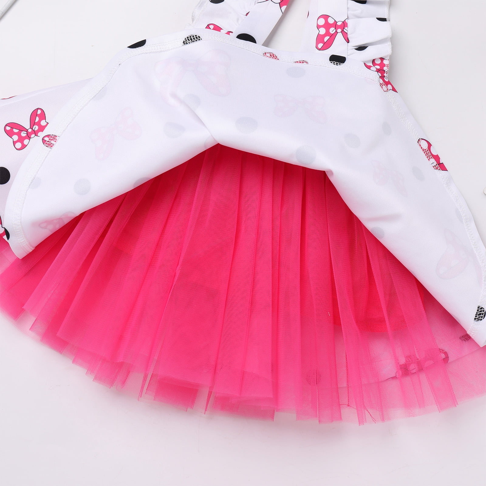 IDOPIP Baby Girls Mouse Birthday Outfit Shirt Overalls Skirt Headband 3-4 Years Black