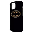 thumbnail image 2 of Funda de teléfono Batman con escudo estampado negro y dorado para iPhone 15, 2 of 3