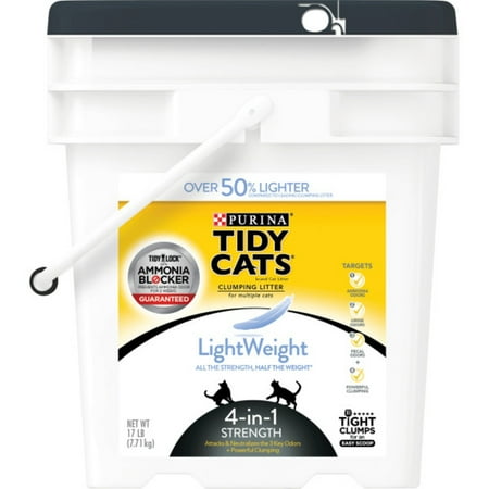 UPC: 0070230171252 | Purina Tidy Cats Light Weight  Low Dust  Clumping Cat Litter  LightWeight 4-in-1 Strength Cat Litter  17 lb. Pail