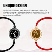 TOTWOO Long Distance Bracelets for Couples, Vibration & Light Up Bracelet, Montain & Sea Long Distance Relationship Gifts for Girlfriend Boyfriend