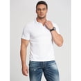 thumbnail image 4 of Victory Men's Quicky Dry Performance Short Sleeve POLO - ROYAL/WHITE/CHARCOAL -S, 4 of 5