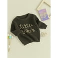 thumbnail image 4 of Musuos Baby Girl Casual Sweaters 3 6 9 12 18M Cute Long Sleeve Letter Embroidery Knit Pullover Infant Tops, 4 of 10