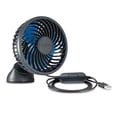 thumbnail image 1 of Ventilador Treva de 3.5 pulgadas con ventosa de 3 velocidades, alimentado por USB, negro, 1 of 8
