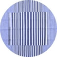 thumbnail image 1 of Ahgly Company Machine Washable Indoor Round Solid Blue Modern Area Rugs, 4' Round, 1 of 4