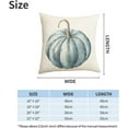 thumbnail image 4 of Fall Autumn Pumpkin Throw Pillow Covers 16x16 Set of 2 Outdoor Teal Blue Watercolor Pumpkins Pillows Cover Thanksgiving Farmhouse Linen Decorative Cushion Case for Couch Bed Decor, 4 of 6