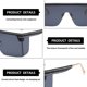 thumbnail image 3 of Gafas de sol de una sola pieza sin marco, gafas de sol de tendencia de moda con marco grande, hechas de metal, 3 of 5