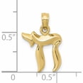 thumbnail image 3 of 10K Yellow Gold Chai Pendant (20 X 13) Made In United States 10c3990, 3 of 5
