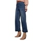 thumbnail image 2 of Pantalones Vaqueros de Cintura Alta y Pierna para Mujer, Modernos, de Mezclilla Recortada, Elásticos, Hasta el Tobillo, con Bolsillos. Azul XXL, 2 of 9