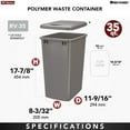 thumbnail image 3 of Rev-A-Shelf 35 qt. Replacement Waste Container for Rev-A-Shelf Pullouts, Blue, 2-pack, 3 of 10