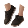 thumbnail image 5 of YLYL Women's Suede Oxford Shoes Lace up Round Toe Comfortable Casual Business Dress Shoes, 5 of 9