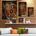 thumbnail image 2 of Designart - Art Numérique Orange Foncé Fleur Fractale - Impression sur Toile Florale, 2 of 2