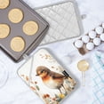 thumbnail image 5 of Two Pieces Of Square Heat Insulation Pad Oven Mitts 7x9.8 Inch Oven Microwave Kitchen Cooking Baking Cute Orange Bird, 5 of 7