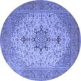 thumbnail image 1 of Ahgly Company Indoor Round Persian Blue Traditional Area Rugs, 4' Round, 1 of 4