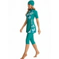 thumbnail image 4 of KXCFCYS Muslim Modest Swimwear for Women Burkini Rash Guard Short Sleeve Bikini Surfing Swimsuit Bathing Suit, 4 of 7
