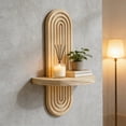 thumbnail image 5 of Yucurem Boho Shelves Wall Decor, 11.8" Mid Century Modern Decorative Floating Shelves, Natural Wood Shelf for Living Room, Bedroom, Nursey Room, 5 of 8