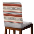 thumbnail image 2 of Boho Ethnic Chair Covers Set of 1 Pastoral Style Lines Geometric Chair Back Covers Stretch Removable Washable Slipcovers Protector for Dining Room Kitchen Party Decor, 2 of 5