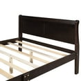 thumbnail image 6 of Hassch Wooden Platform Bed Frame Queen Size Mattress Foundation Sleigh Bed, Espresso, 6 of 10